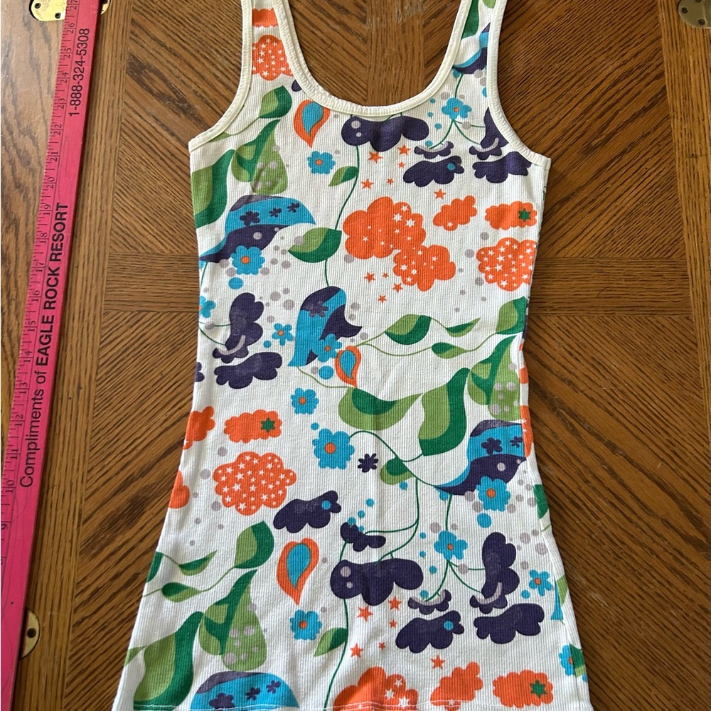 Ribbed Floral Tank Mini Dress or Tank Top - Picture 11 of 13